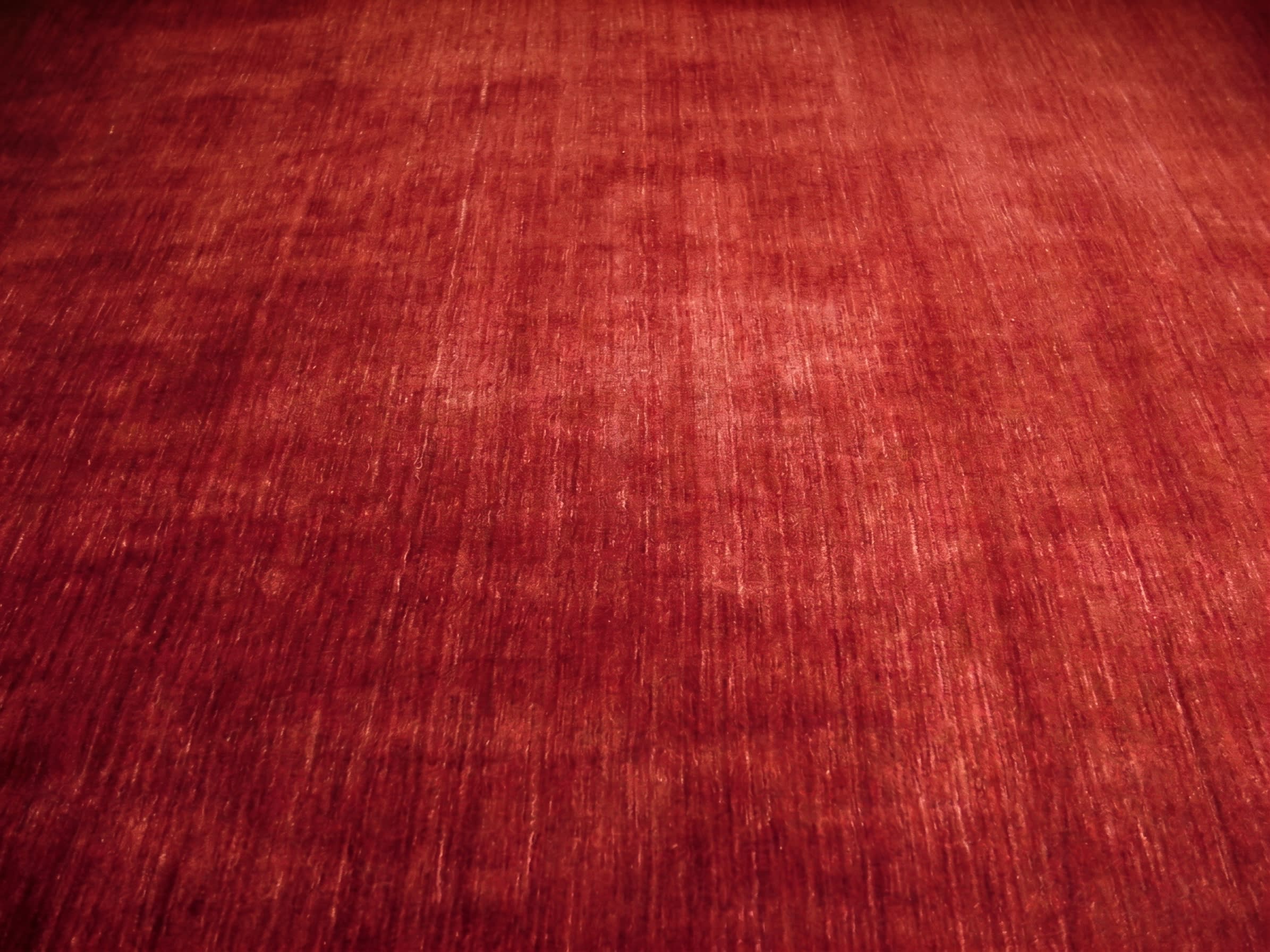 Indian Plain Crimson, Bhadohi, India modern rug, in crimson red, Wool, 244x305 cm, Nasim Carpets Malaysia — view 3