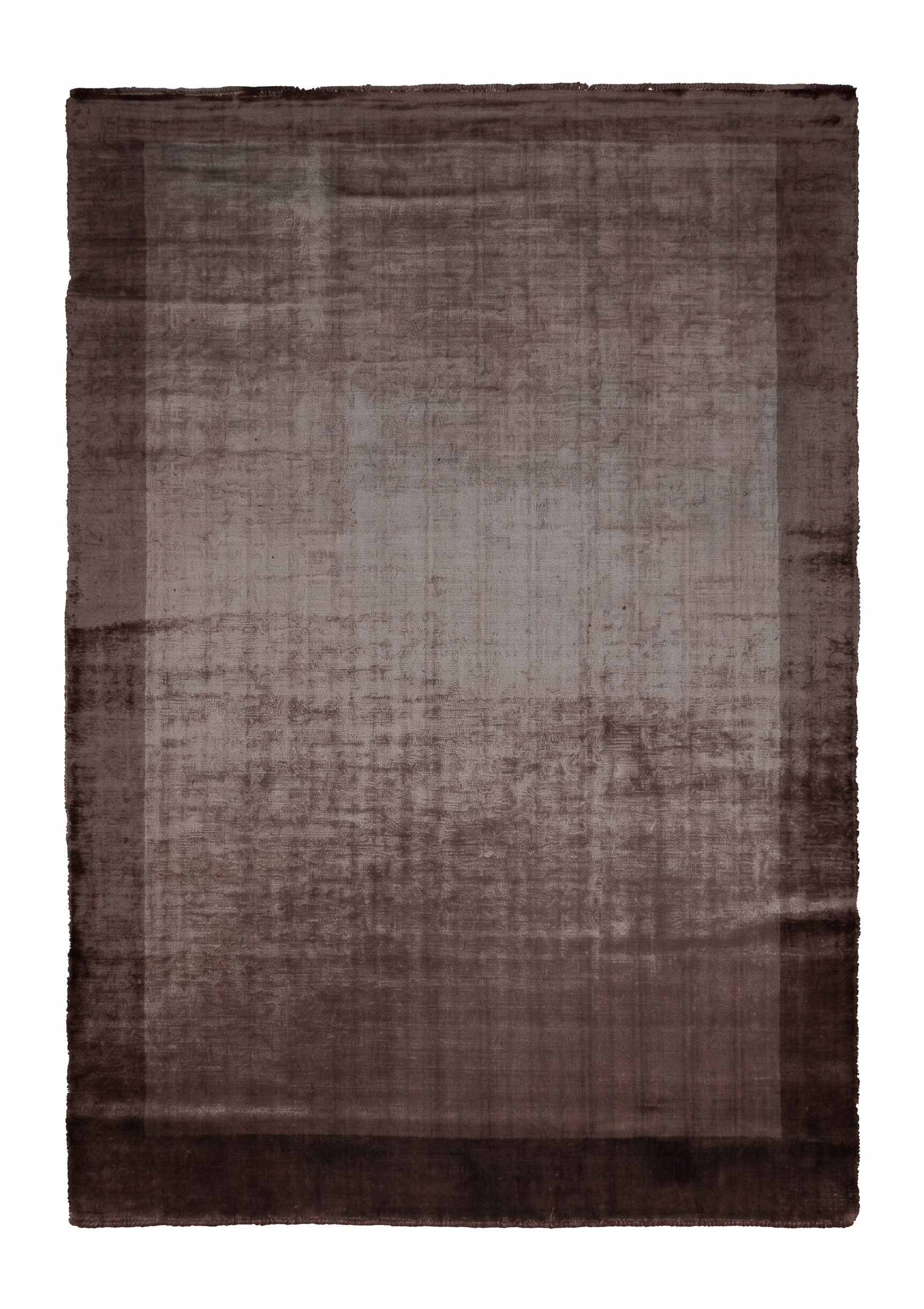 Indian Silk Border Brown, Varanasi, India modern rug, in espresso brown, Pure Silk, 152x250 cm, Nasim Carpets Malaysia — view 1