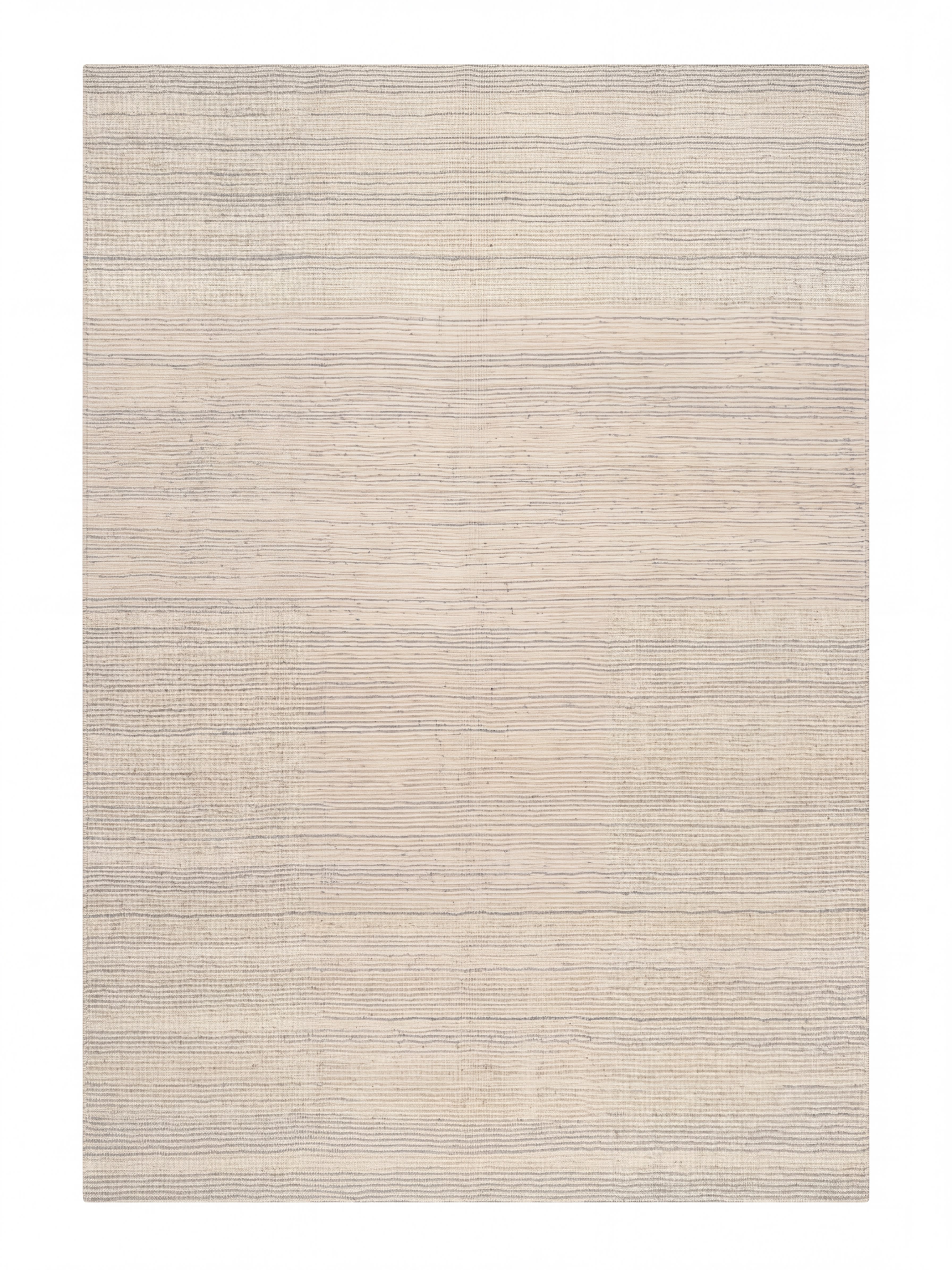 Moroccan Stripe Ivory Blue, Morocco (Atlas Region) modern rug, in warm ivory, Wool, 247x354 cm, Nasim Carpets Malaysia — view 1