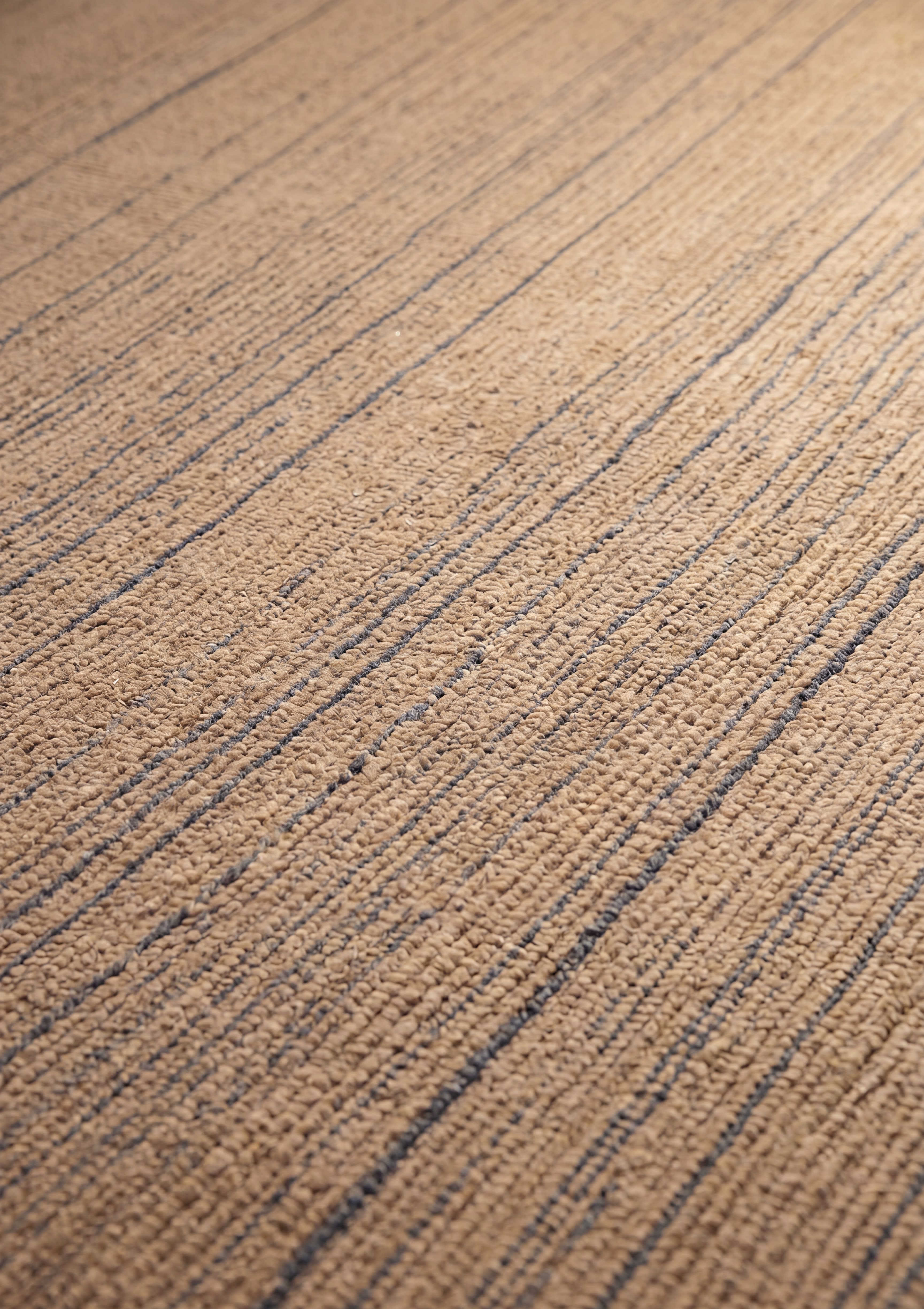 Moroccan Stripe Ivory Blue, Morocco (Atlas Region) modern rug, in warm ivory, Wool, 247x354 cm, Nasim Carpets Malaysia — view 3