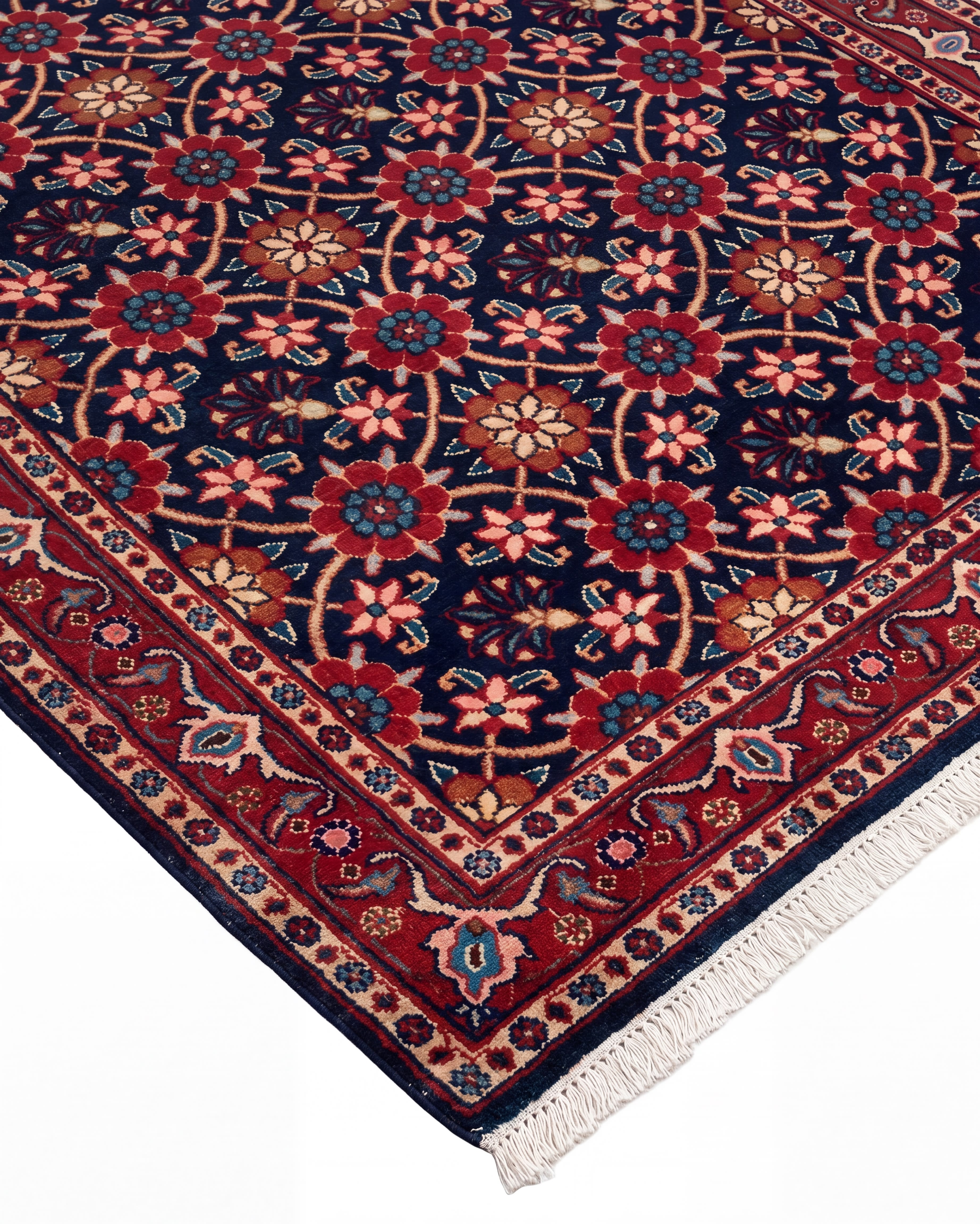 Varamin All-Over Herati Navy, Varamin, Iran tribal rug, in midnight navy, Wool, 91x152 cm, Nasim Carpets Malaysia — view 3