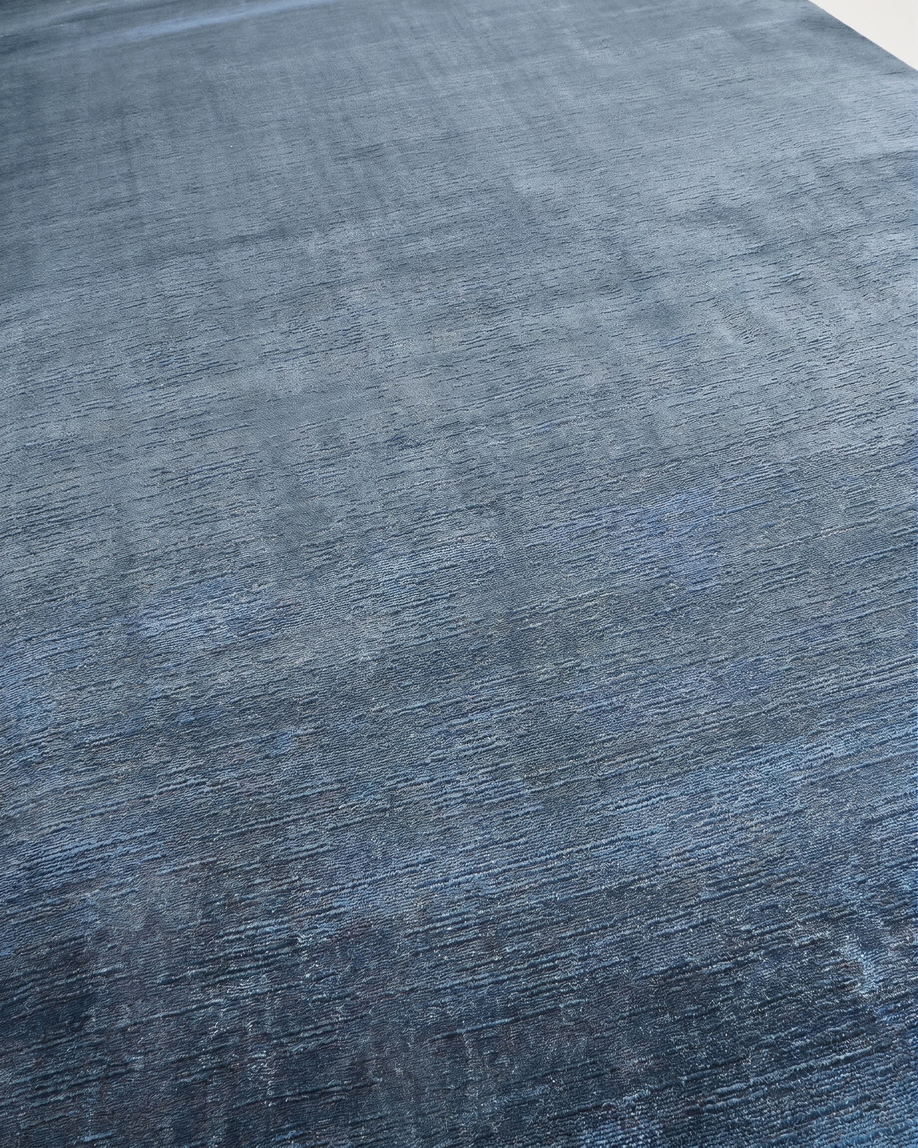 Turkish Solid Lustre Steel Blue, Turkey modern rug, in steel blue, Viscose, 274x366 cm, Nasim Carpets Malaysia — view 3
