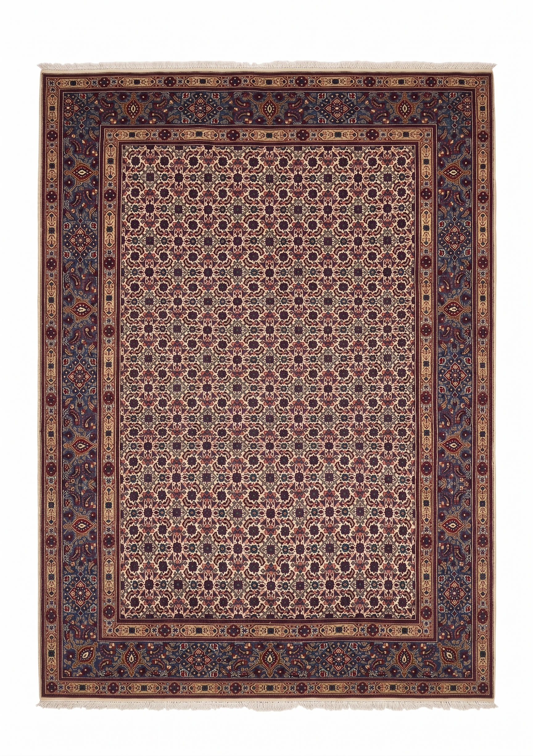 Bijar All-Over Ivory, Bijar, Iran persian rug, in ivory, Wool, 207x302, Nasim Carpets Malaysia — view 1