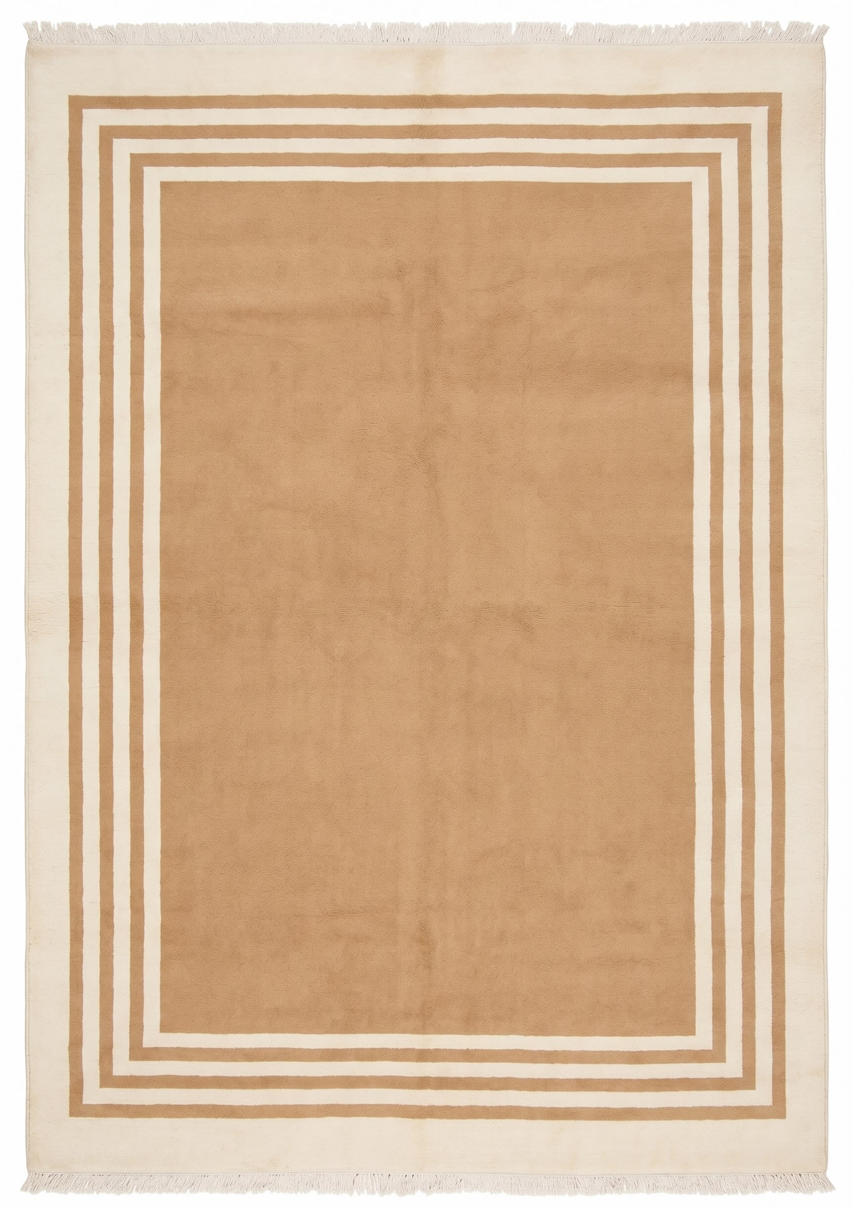 Tibetan Minimalist Field Camel, Tibet modern rug, in camel, Wool, 219x305, Nasim Carpets Malaysia — view 1