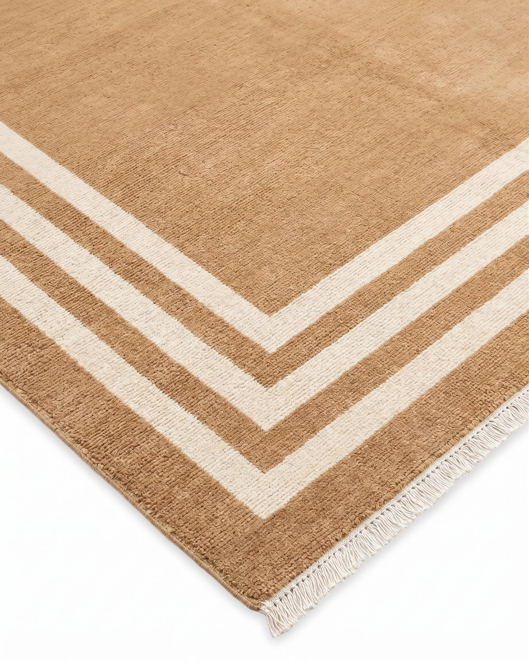 Tibetan Minimalist Field Camel, Tibet modern rug, in camel, Wool, 219x305, Nasim Carpets Malaysia — view 3