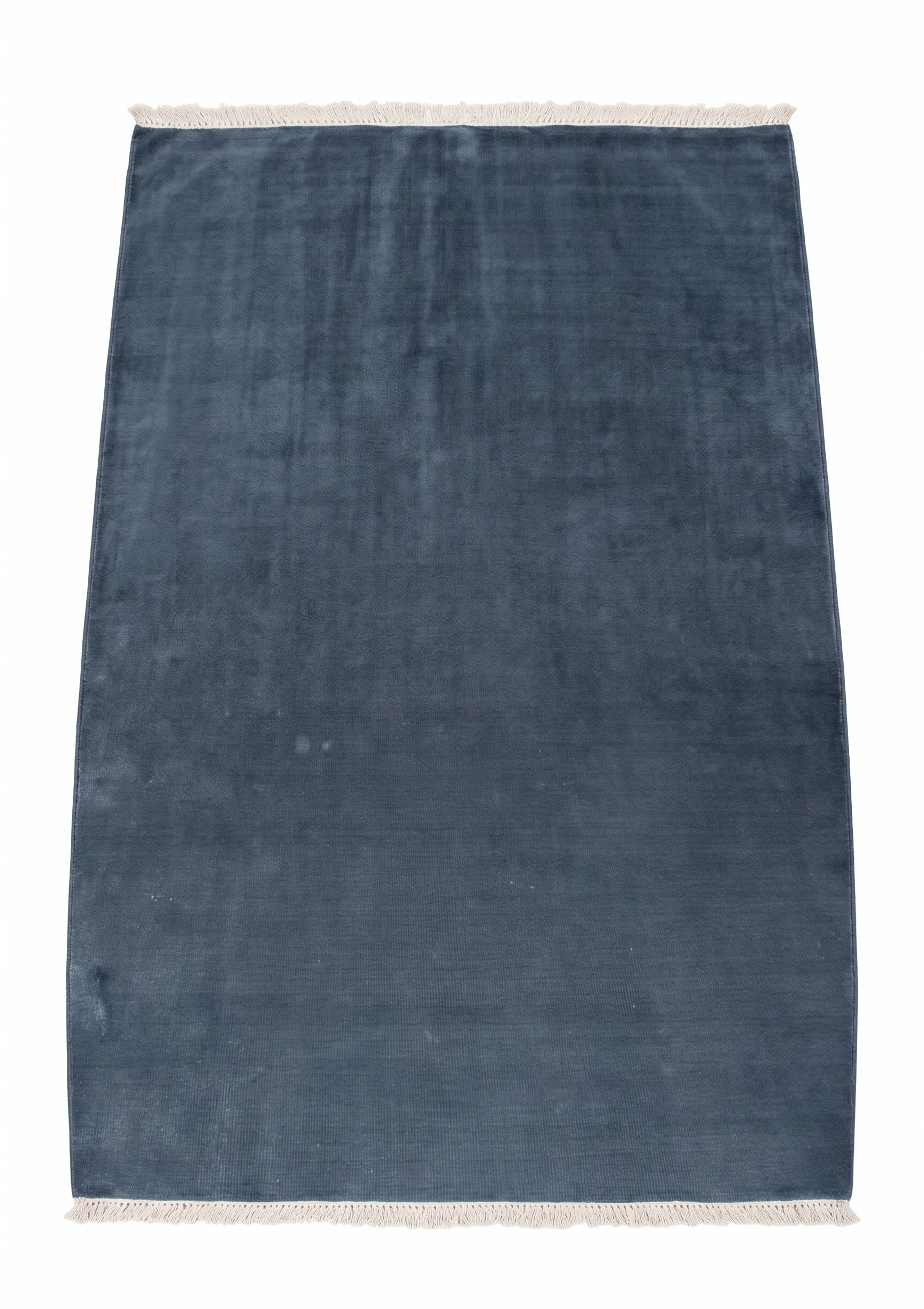 Contemporary Solid Slate Blue, India (contemporary export production) modern rug, in slate blue, Viscose, 210x305, Nasim Carpets Malaysia — view 1