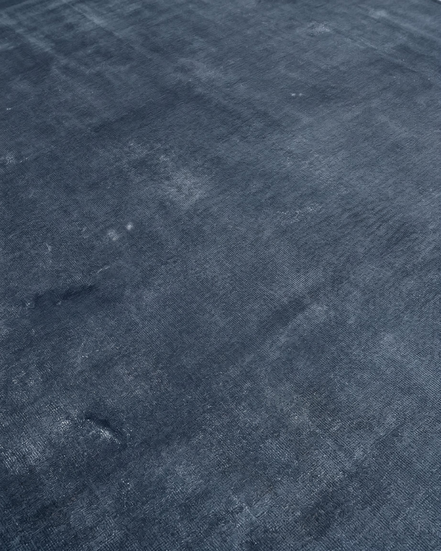 Contemporary Solid Slate Blue, India (contemporary export production) modern rug, in slate blue, Viscose, 210x305, Nasim Carpets Malaysia — view 3