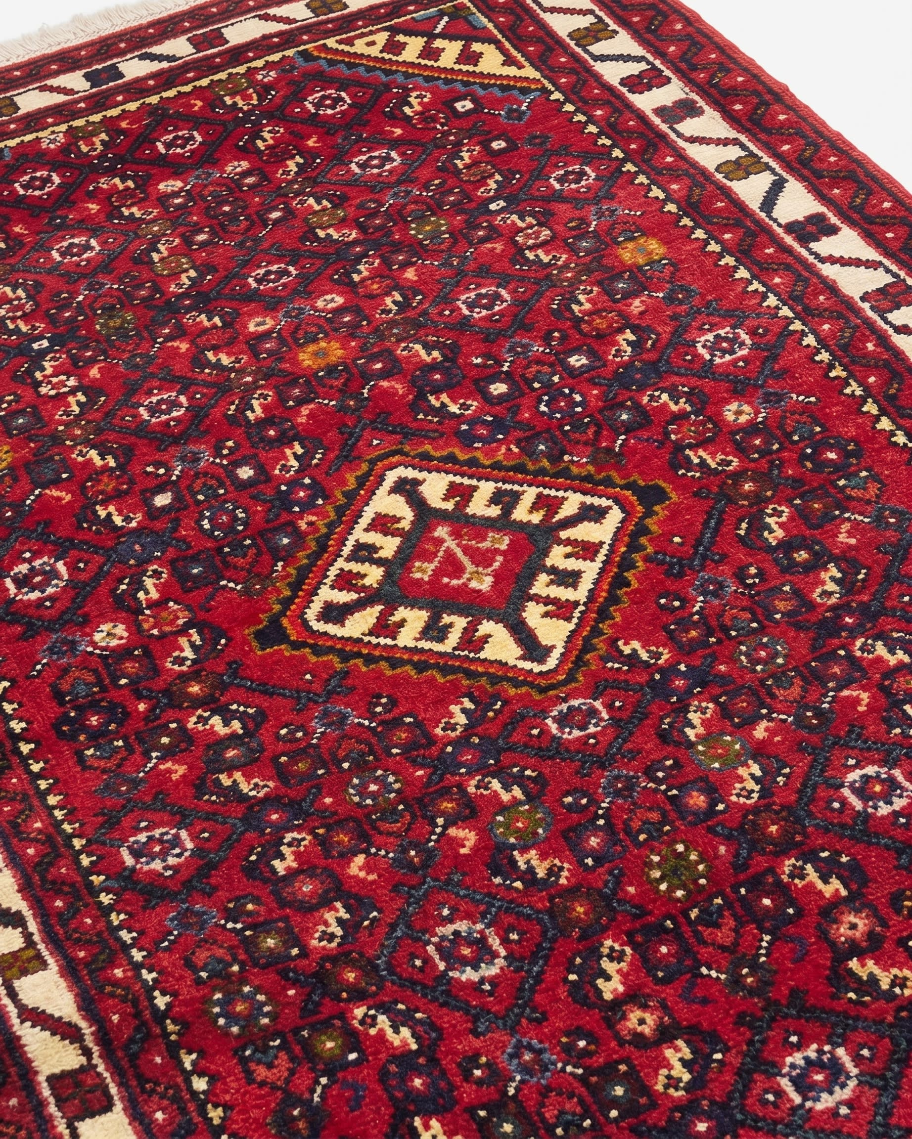 Hamedan All-Over Crimson Runner, Hamedan, Iran tribal rug, in crimson red, Wool, 76x201, Nasim Carpets Malaysia — view 3