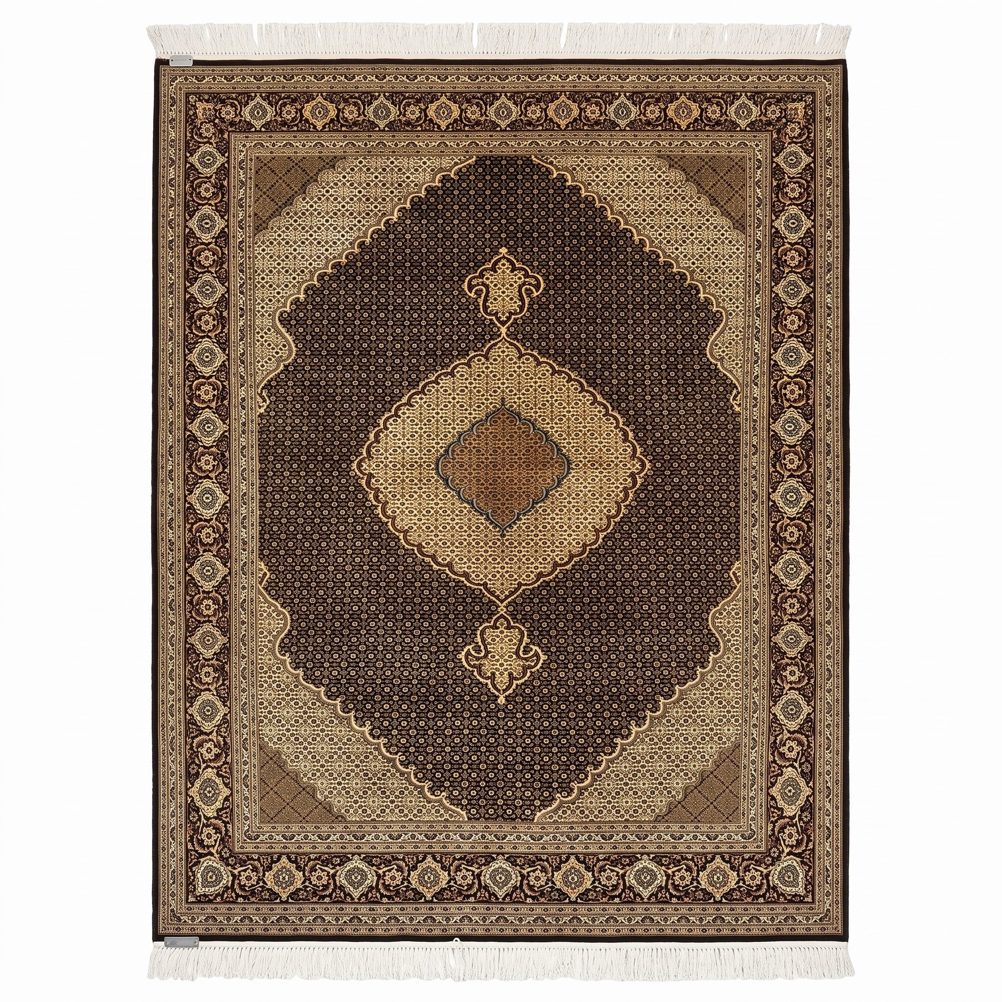 Tabriz Mahi Medallion Midnight Blue, Tabriz, Iran persian rug, in midnight blue, Wool, 201x305 cm, Nasim Carpets Malaysia — view 1