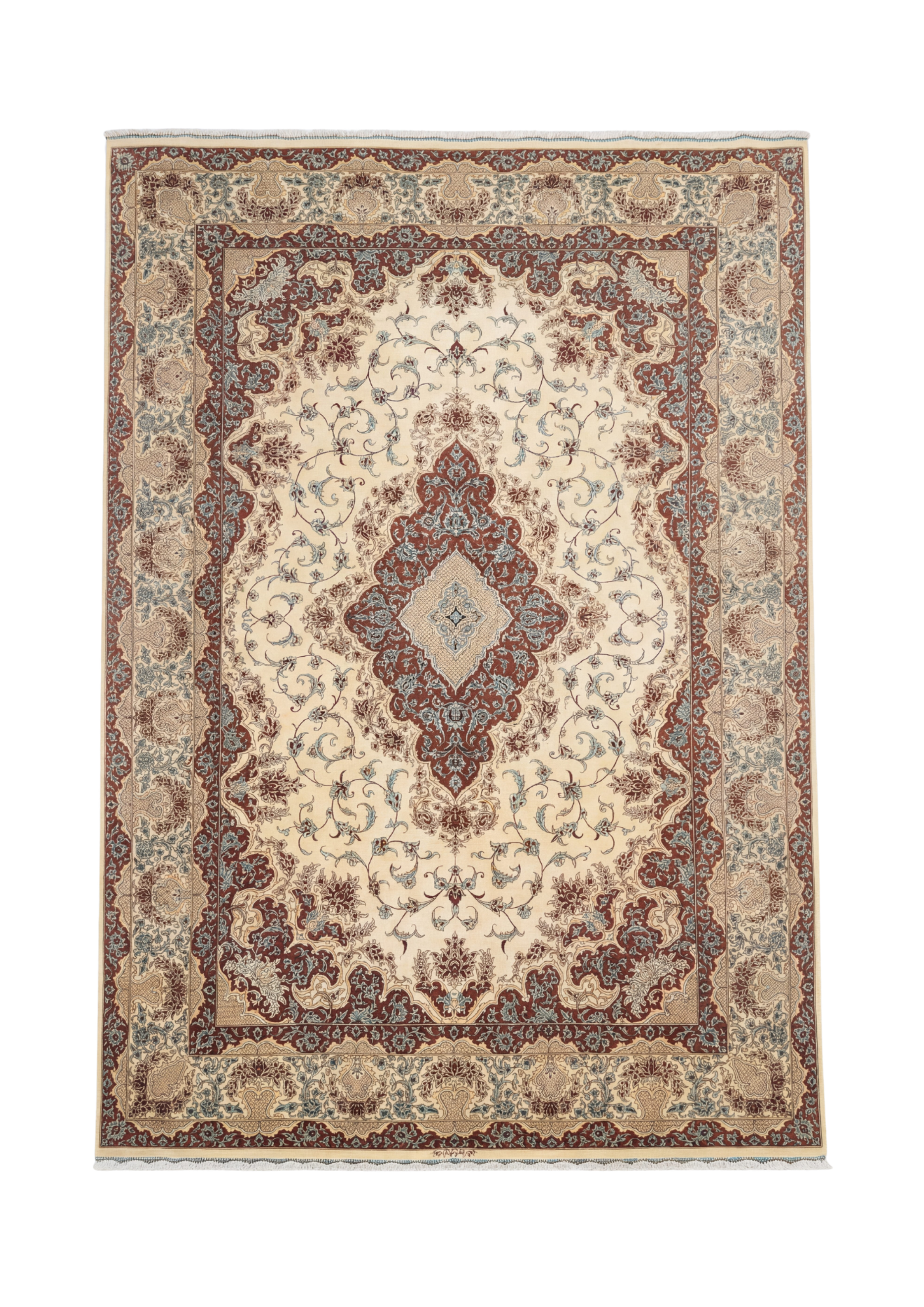 Tabriz Ivory Field Medallion — timeless Persian design