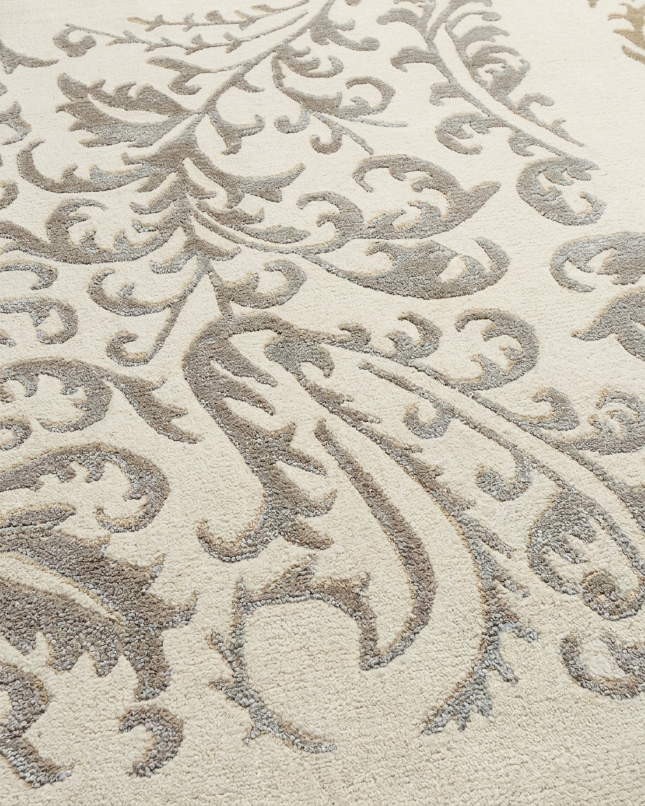 Handmade rug fibres showing the quality and texture of hand-knotted wool