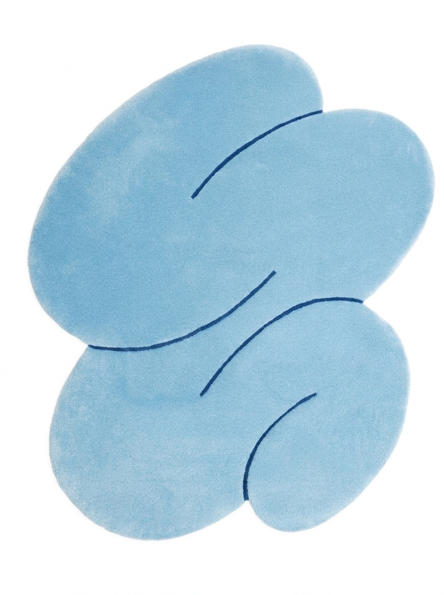 Petal Drift, custom rug, Original style, Original shape, Wool, 200 × 300 cm, Nasim Carpets Malaysia