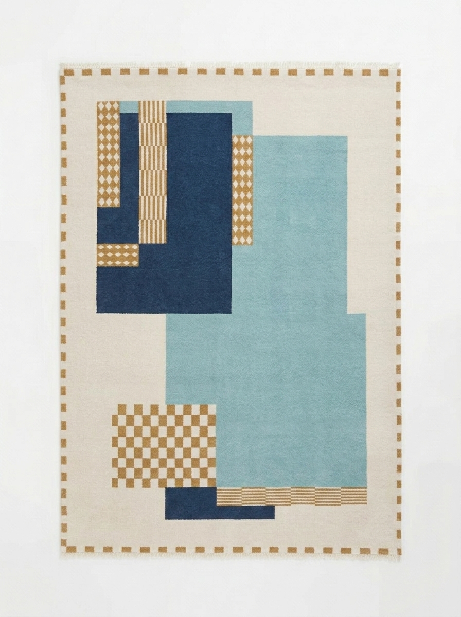 Bauhaus Blocks, custom rug, 200 × 300 cm, Nasim Carpets Malaysia