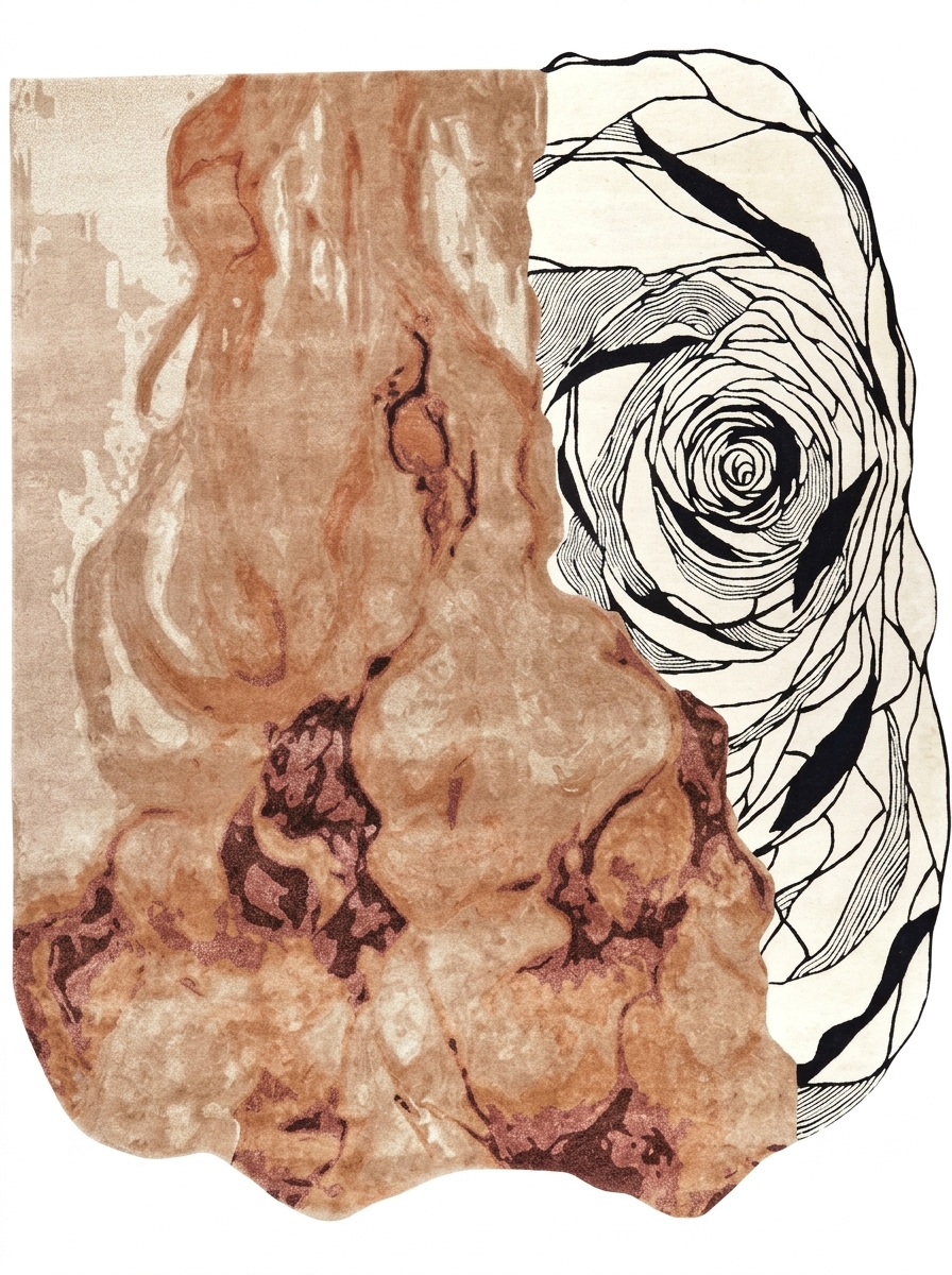 Reverie, custom rug, Original style, Original shape, Wool, 200 × 300 cm, Nasim Carpets Malaysia