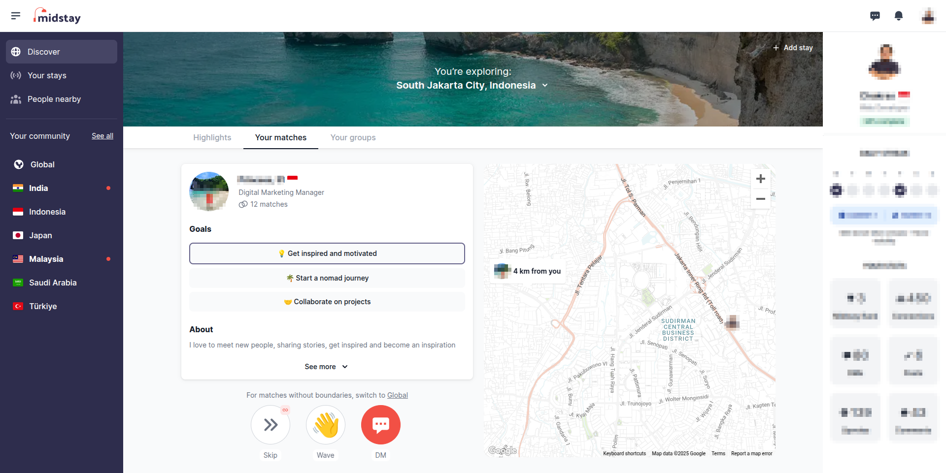 Matching you with your peers Your matches