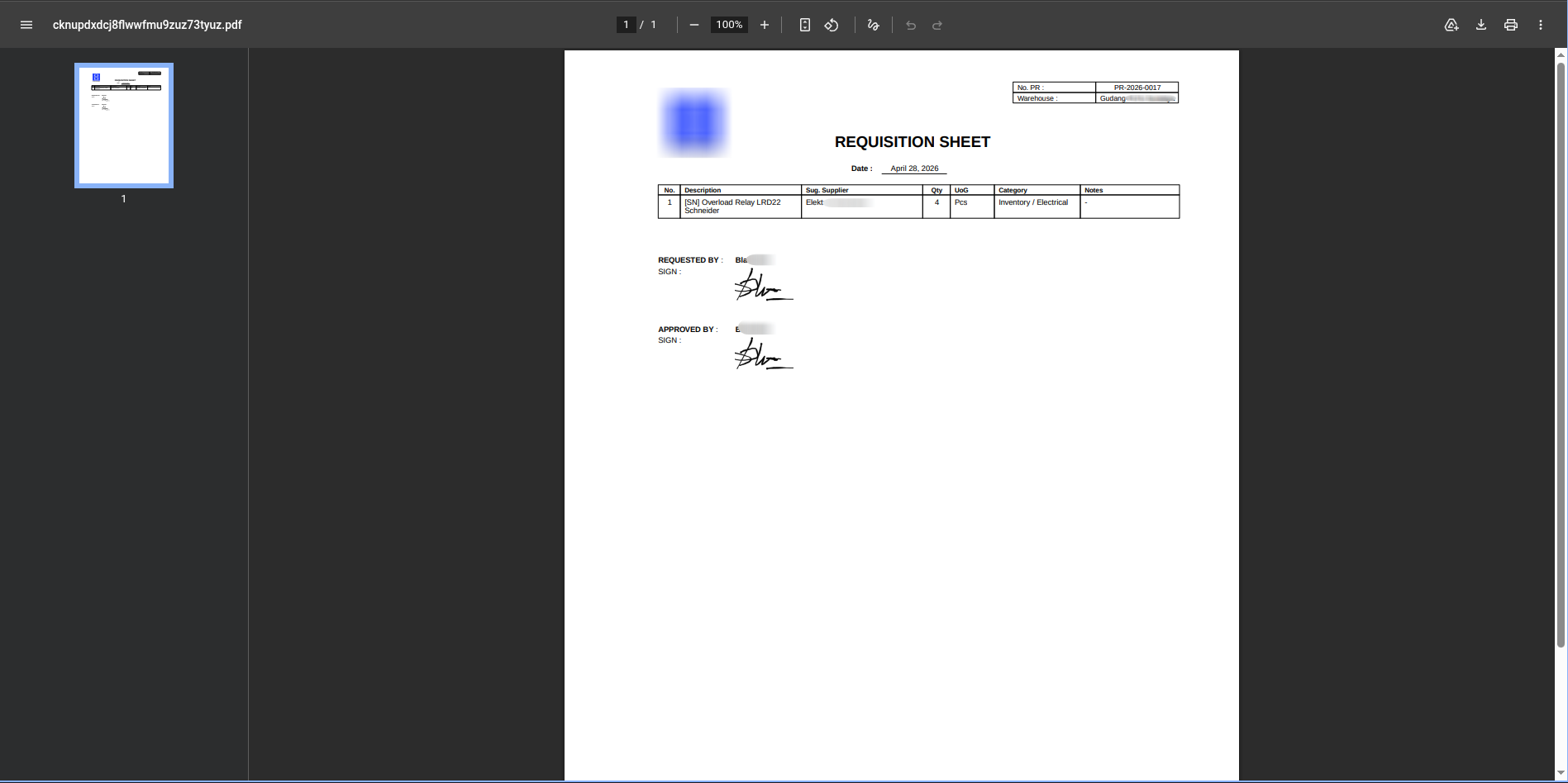 PDF format PR PDF