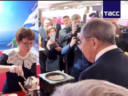 Казачий кофе для Сергея Лаврова на выставке в Ростове