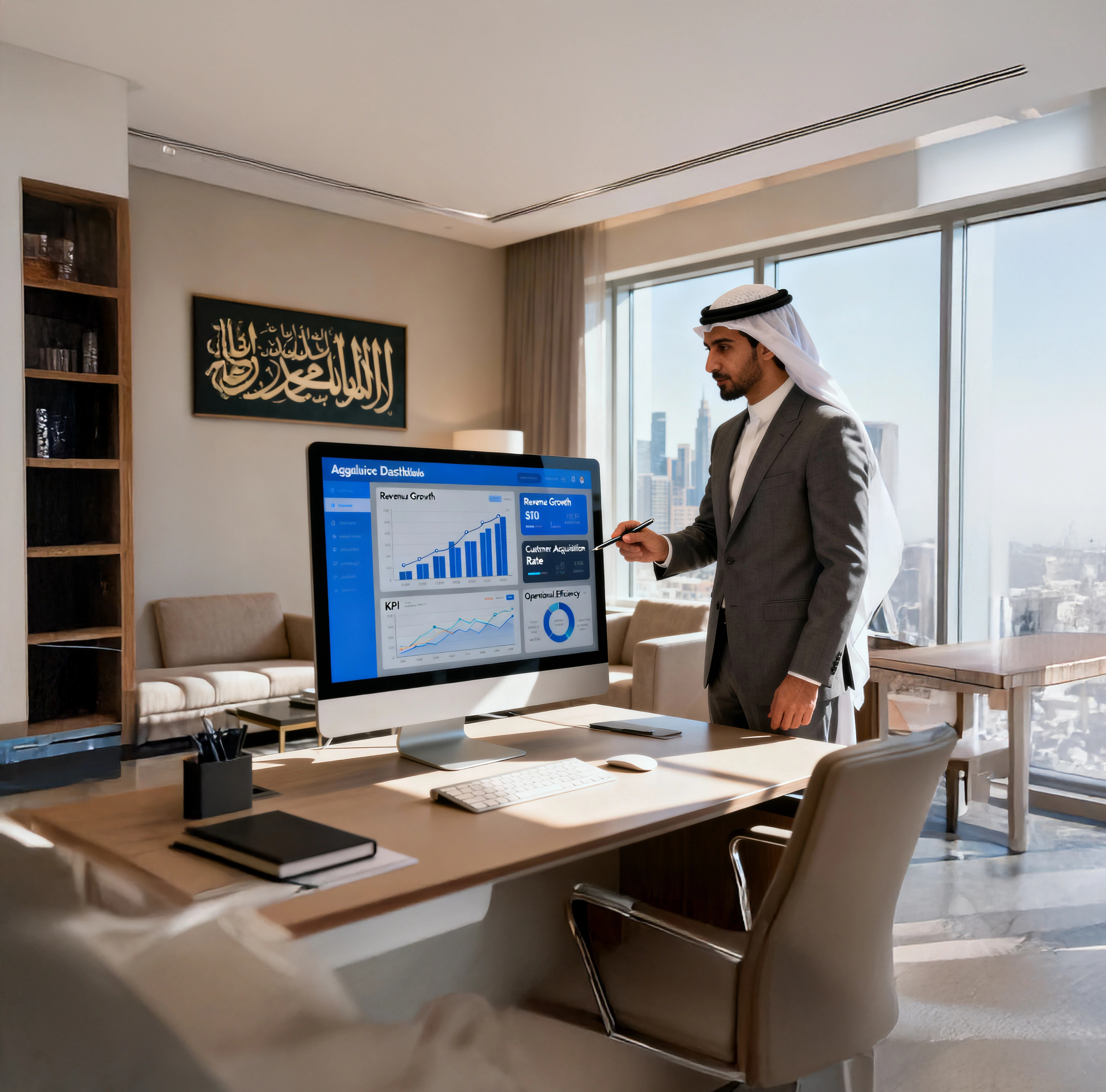 Finance team member working at a desk