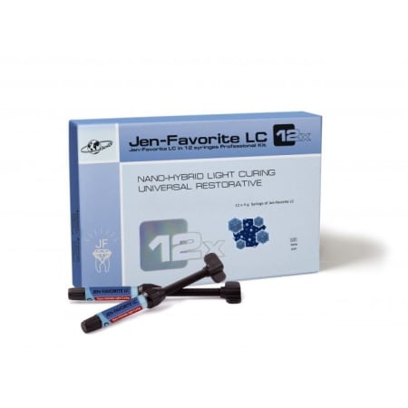 Jen-Favorite Professional Regular Kit (Джен-Фаворіт LC), Н-р: 12 х шпр.4г (A1D, A2E, A2D, A3E, A3D, A3.5D, B2E, B2D, I, IOP, LO, UO) - Реставраційний композит, наногібридний (Джендентал-Україна)