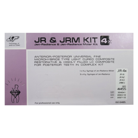 Jen-Radiance 4x Kit (Джен-Радіанс), Н-р: 4 х шпр.4г (A1, A2, A3) (+Jen-Radiance Molar(шпр.4г:U)) - Реставраційний композит, субмікронний (Джендентал-Україна)