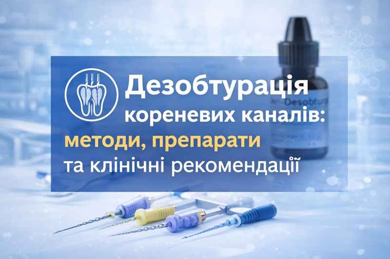 Дезобтурація кореневих каналів – ендодонтичні інструменти та розчинник для розпломбування compressed