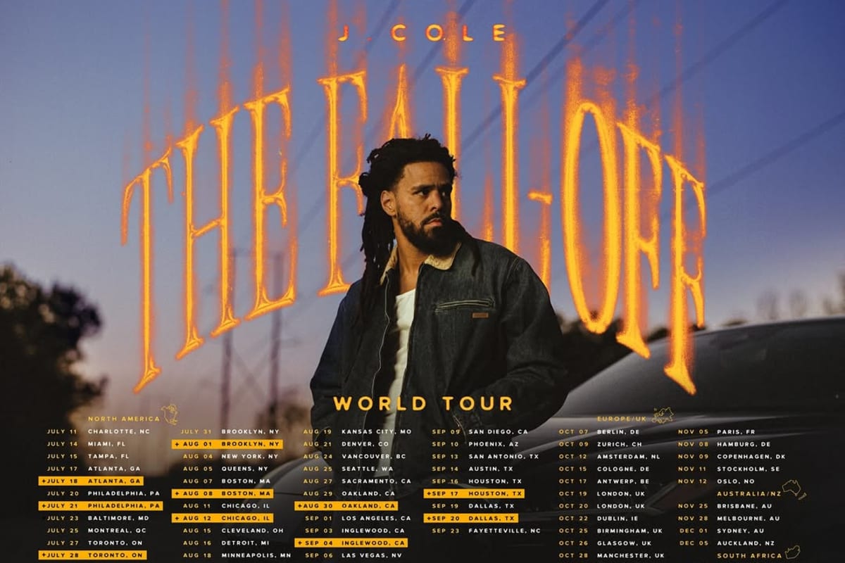 J.Cole's Fall off Tour cover