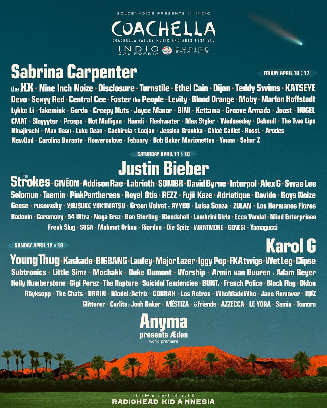 Coachella Official Lineup