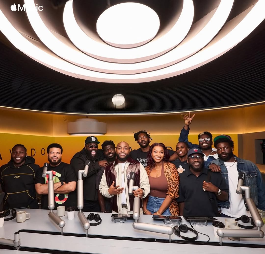 Davido with the crew