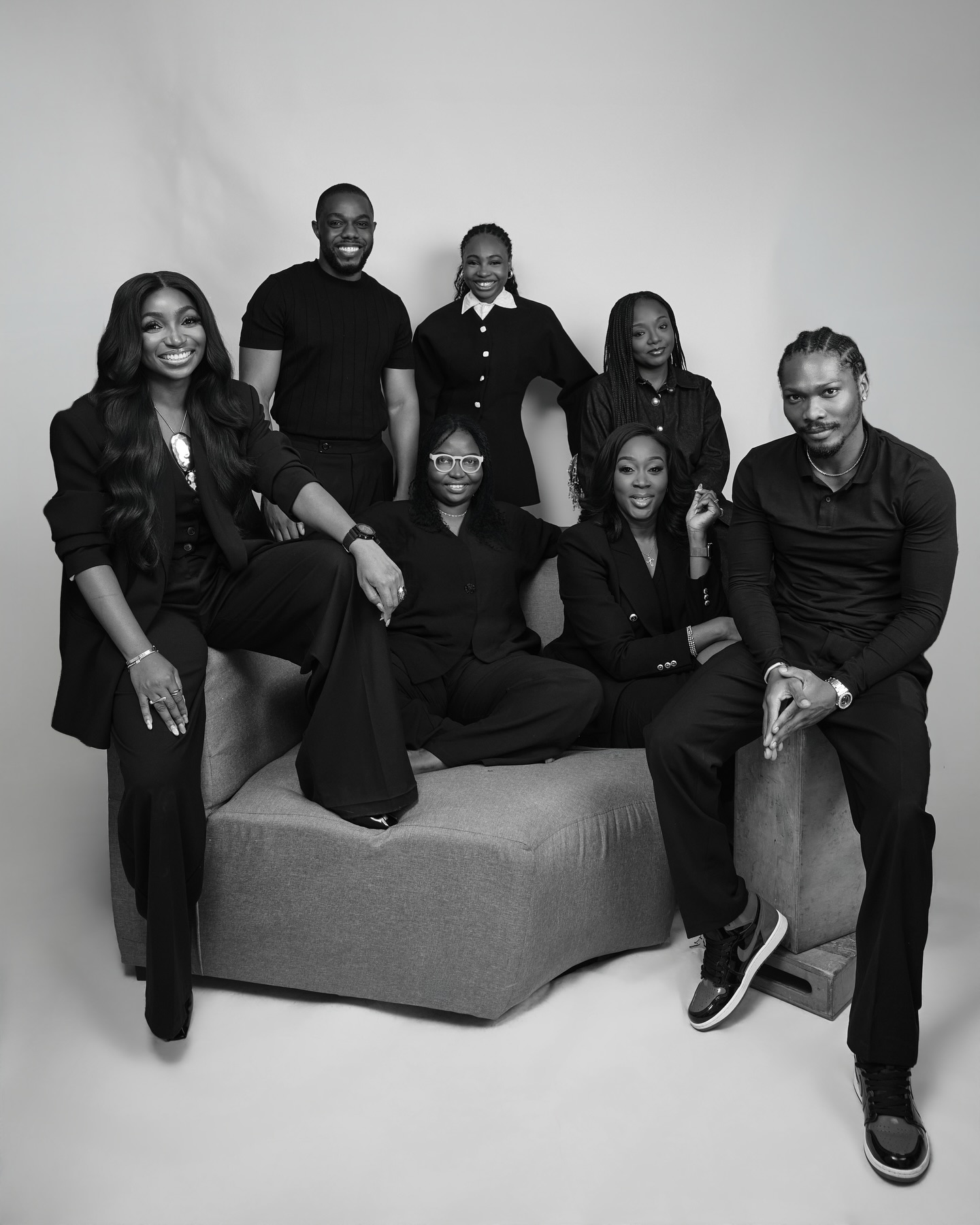 L-R Omowunmi Dada, Abdul Tijani Ahmed, Oreoluwa Awolowo, Susan Pwajok Ganchung, Fatimah Binta Gimsay, Ladun Awobokun and Mike Afolarin