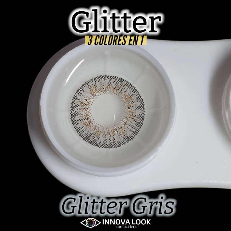 Innova Look Glitter gris — lente individual