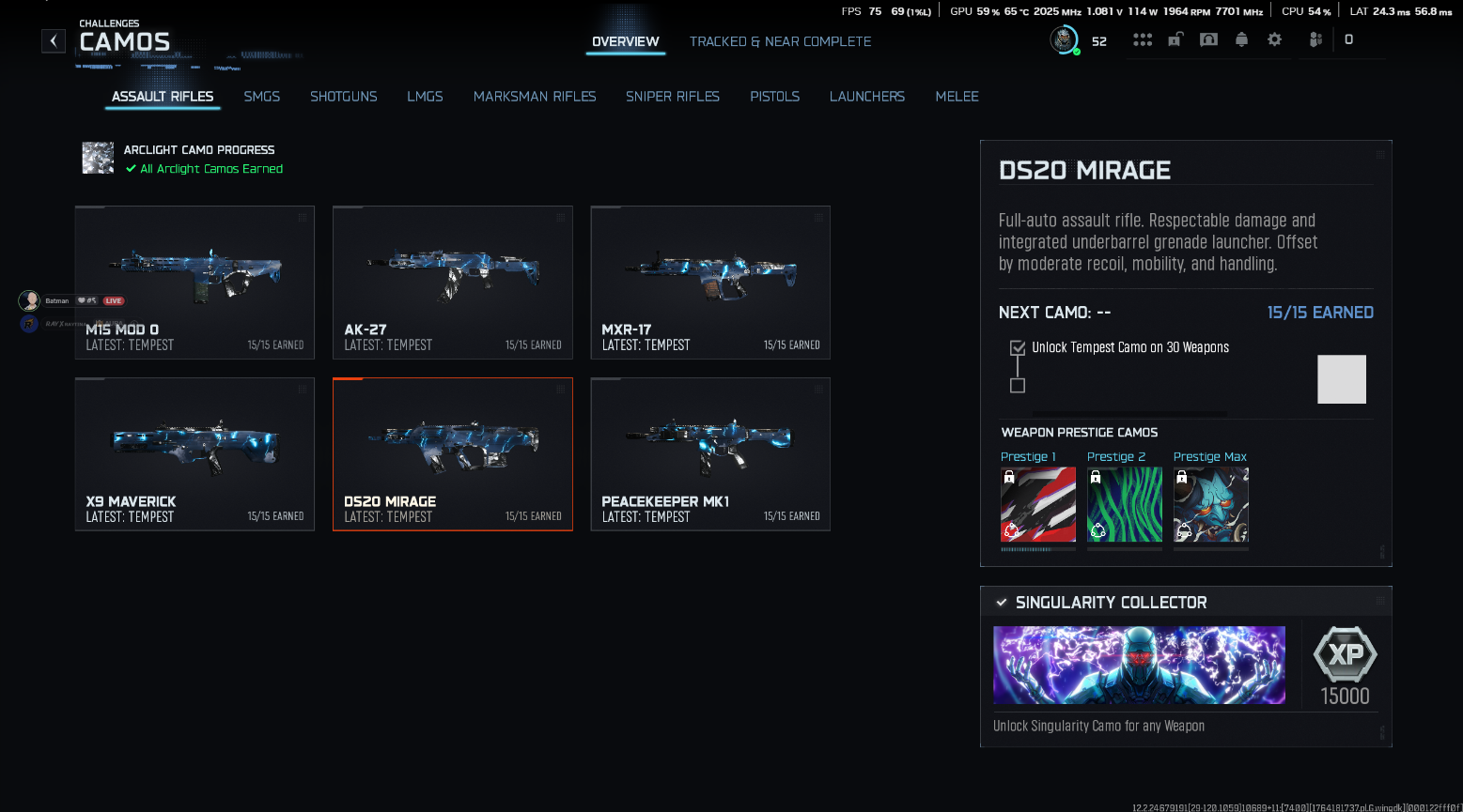 ✨ Black Ops 7 🔥 Prestige 1 – Lvl 55 🌩️ 30x Singularity Camos