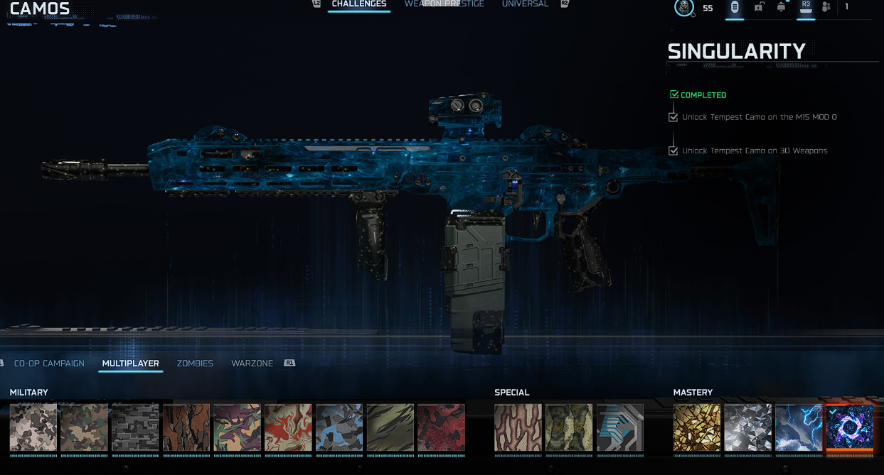 ✨ Black Ops 7 🔥 Prestige 1 – Lvl 55 🌩️ 30x Singularity