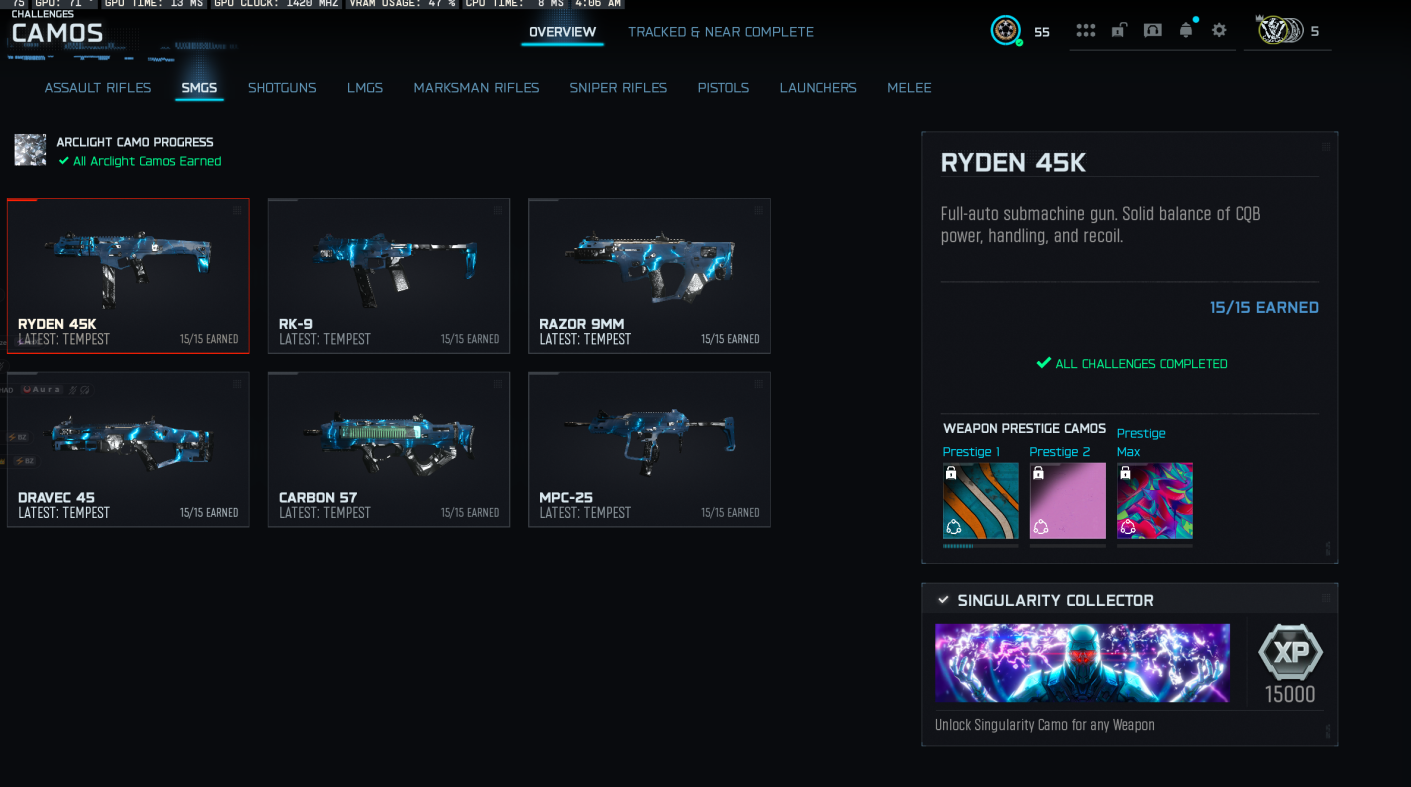 [Black Ops 7] Singularity Mastery Camo Black Ops 7 Level 55 PC/XBOX/PS Linkable BO7