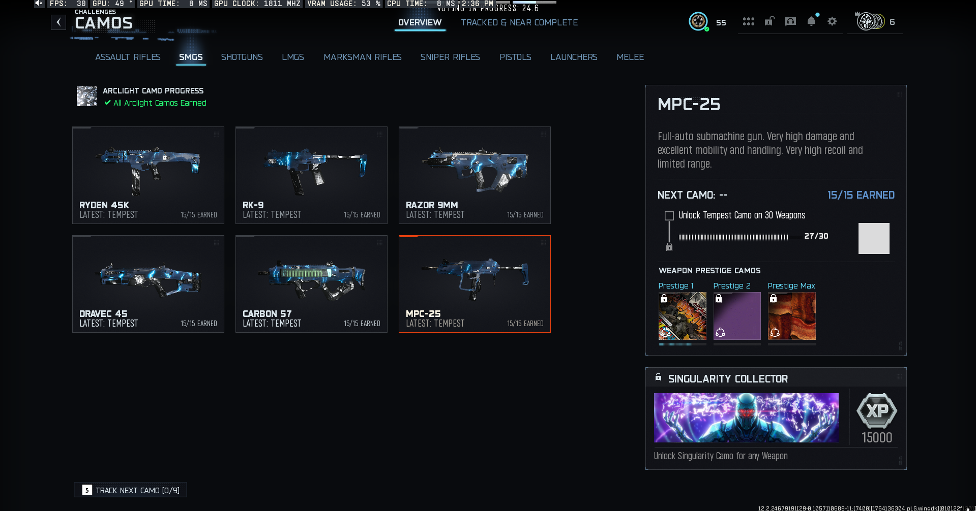 ⭐️SINGULARITY⭐️✅HANDMADE ✅💥450+ TOTAL CAMOS💥💧20 OPERATORS💧♨️FULL ACCESS ♨️Singularity❄️XBOX /PS/PC❄️STACKED