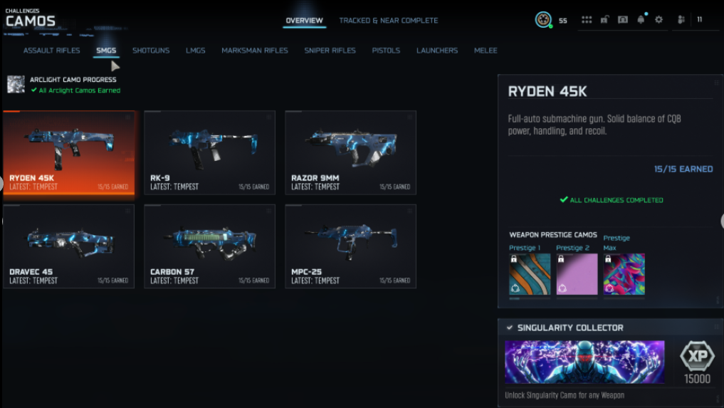 Prestige Master⭐️SINGULARITY⭐️✅HANDMADE ✅💥450+ TOTAL CAMOS💥💧17 OPERATORS💧♨️FULL ACCESS ♨️Singularity❄️XBOX /PS/PC❄️STACKED