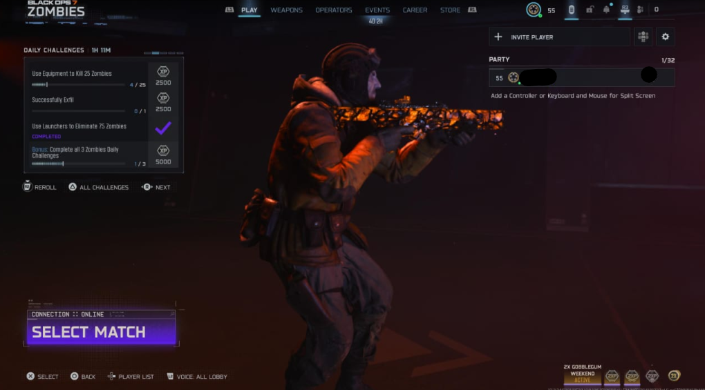 💎 BO7 / Multiplayer 💎♨️30 INFESTATION Legit Grind♨️480 Total camos💎 20 Operators👑Level 55🔷Instant Deliver⭐️BLOODSTONE ⭐️DOOM STEEL🔷Platform Xbox / PC /PSN