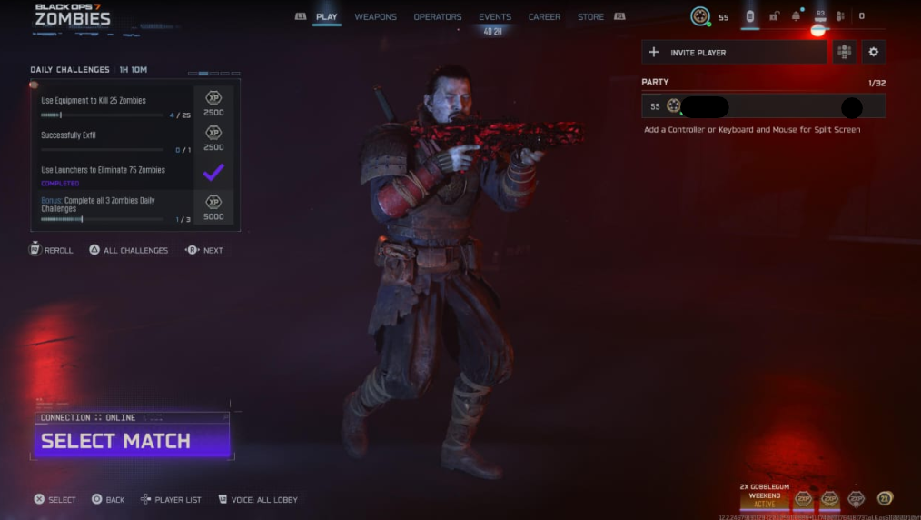 💎 BO7 / Multiplayer 💎♨️30 INFESTATION Legit Grind♨️480 Total camos💎 20 Operators👑Level 55🔷Instant Deliver⭐️BLOODSTONE ⭐️DOOM STEEL🔷Platform Xbox / PC /PSN