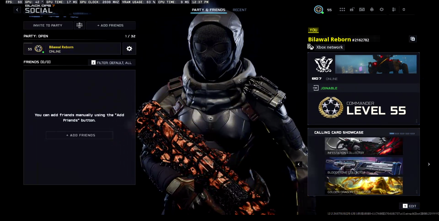 ⭐ BO7 / Multiplayer ⭐30 INFESTATION Legit Grind⭐480 Total camos⭐ 20 Operators⭐Level 55⭐Instant Delivery⭐️BLOODSTONE ⭐️DOOM STEEL