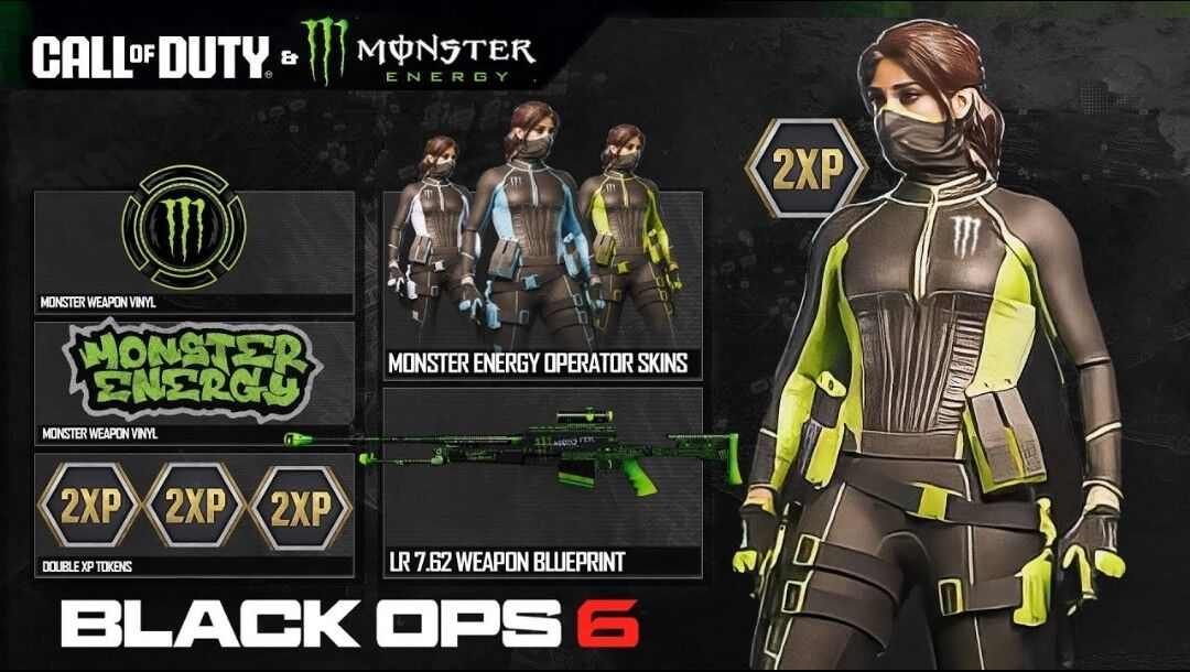 ⛔BLACK OPS 6 & WARZONE 4⛔ 🔋 MONSTER ENERGY 🔋FULL BUNDLE CODE 🔋✅ ALL PLATFORMS ✅⚡ INSTANT DELIVERY ⚡