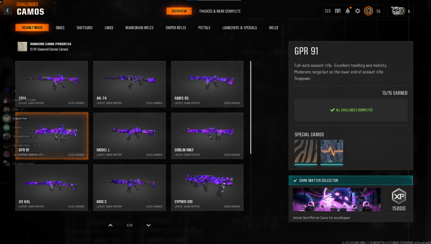 BO6⚡️ LEVEL 55 ⚛️ 33 Dark Matter CAMOS On Gun⚡️Ranked Ready⚡️instant delivery🚀ACTIVISION Account