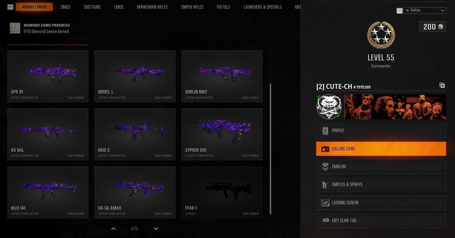 XBOX⭐️PRESTIGE 1⭐️33 DARK MATTER⭐️STACKED⭐️Linkable To⭐️Steam⭐️Battle.Net⭐️PSN⭐️Dark Spine ⭐️Master