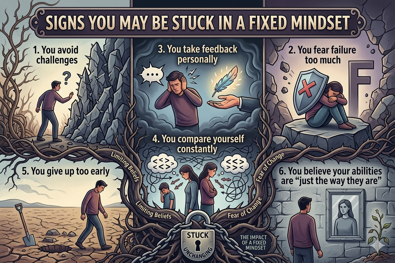 signs that you might be stuck in a fixed mindset