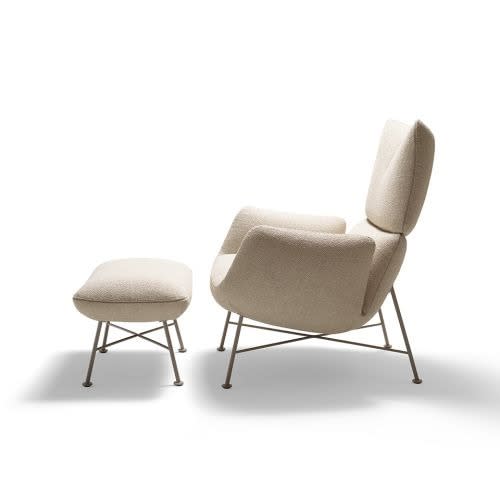 Beige upholstered armchair - Premium edition