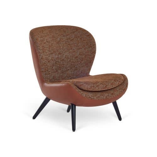 Brown leather lounge chair brown edition