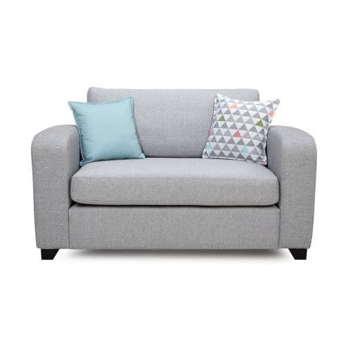 Grey fabric loveseat sofa gray edition