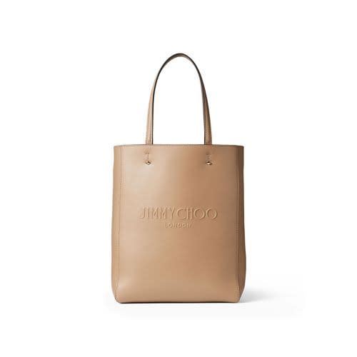 Jimmy choo beige tote bag with long line