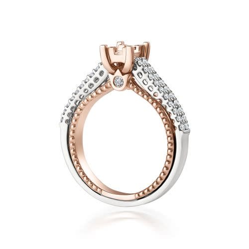 Rose gold diamond ring in premium edition