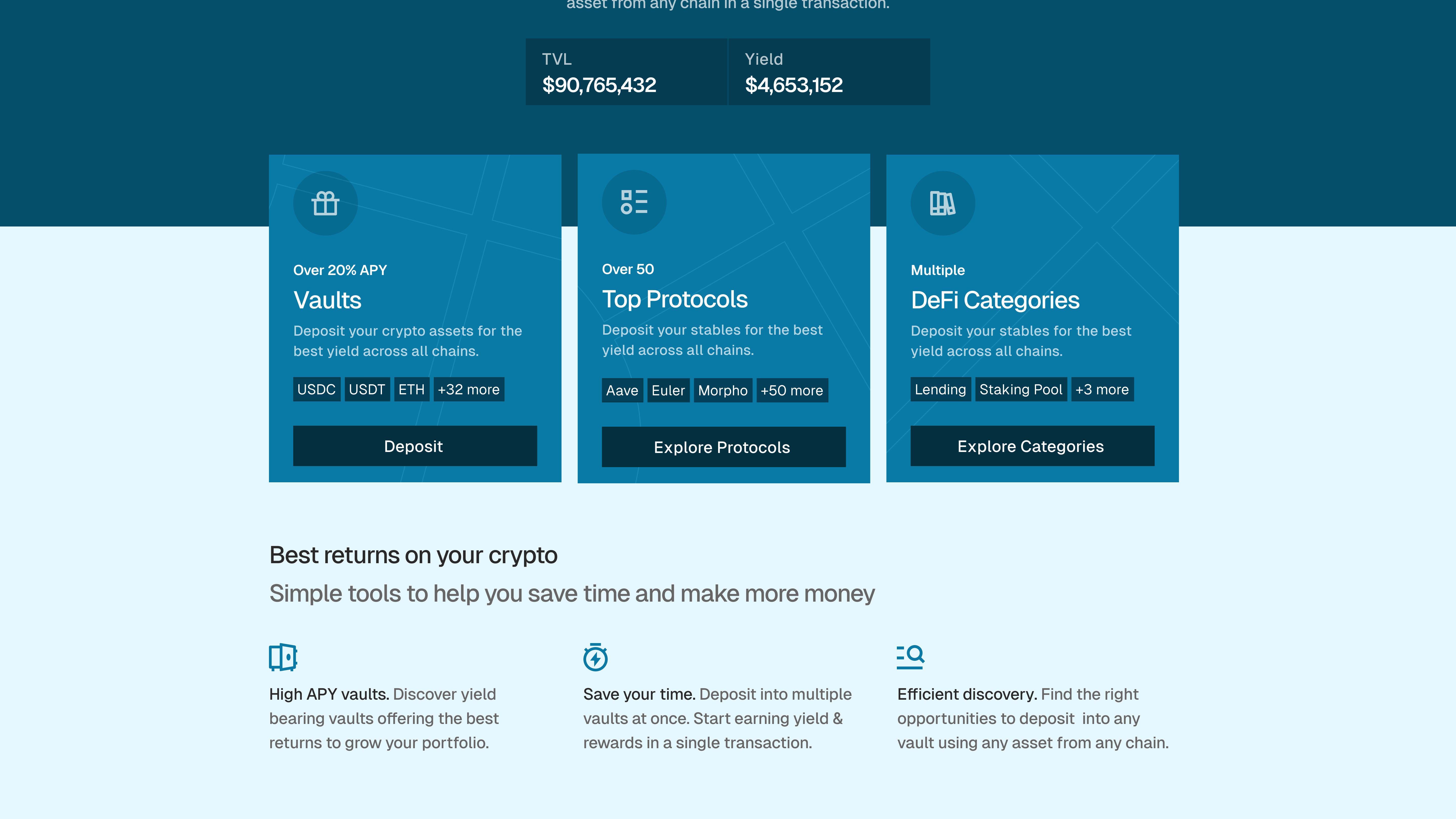 yield earning dapp web design