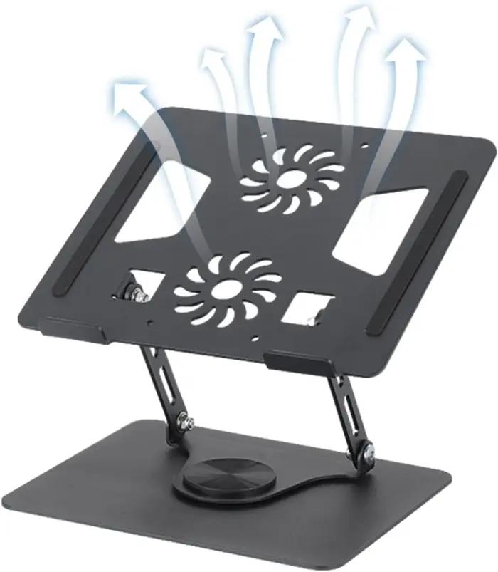 Support Pour Ordinateur Portable En Aluminium Rotatif 360° thumbnail 2