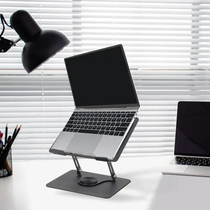 Support Pour Ordinateur Portable En Aluminium Rotatif 360° thumbnail 7